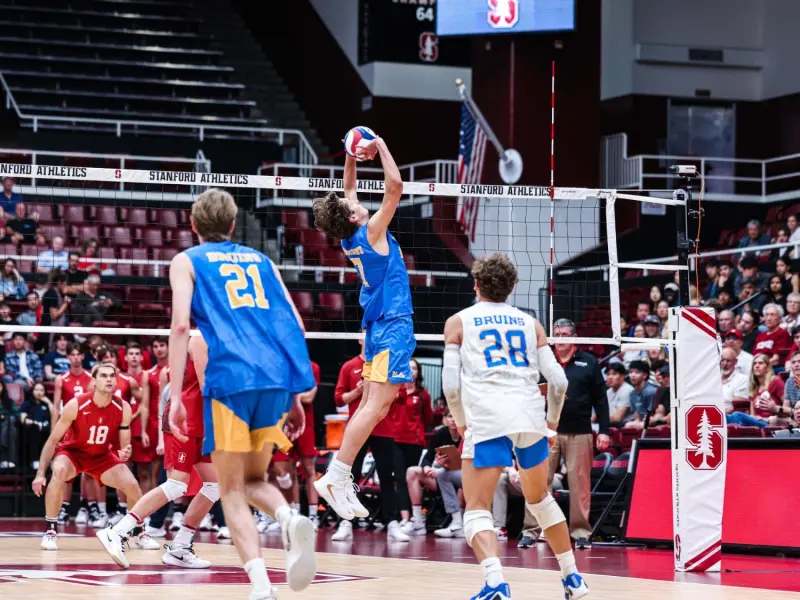 Andrew Rowan setting for UCLA during his 2026 senior season