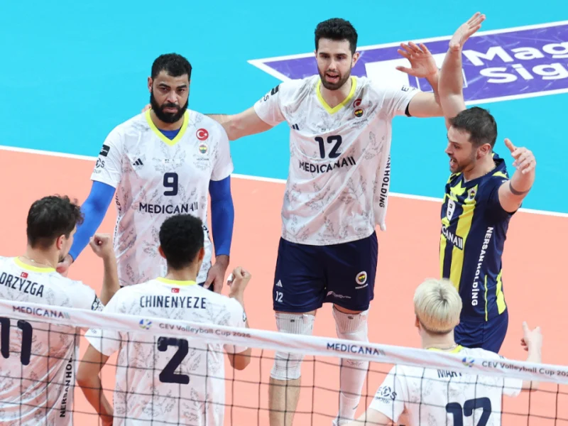Barthélémy Chinenyeze in Fenerbahçe Medicana colors during European club competition.
