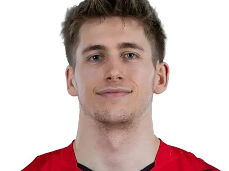 Basil Dermaux in the Belgium men's national volleyball team uniform.