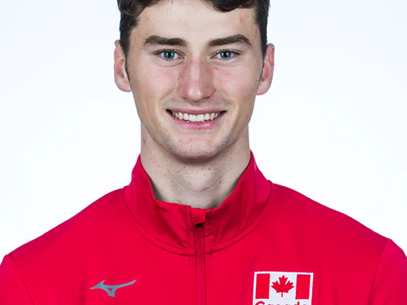 Jackson Young in Canada youth national team volleyball gear