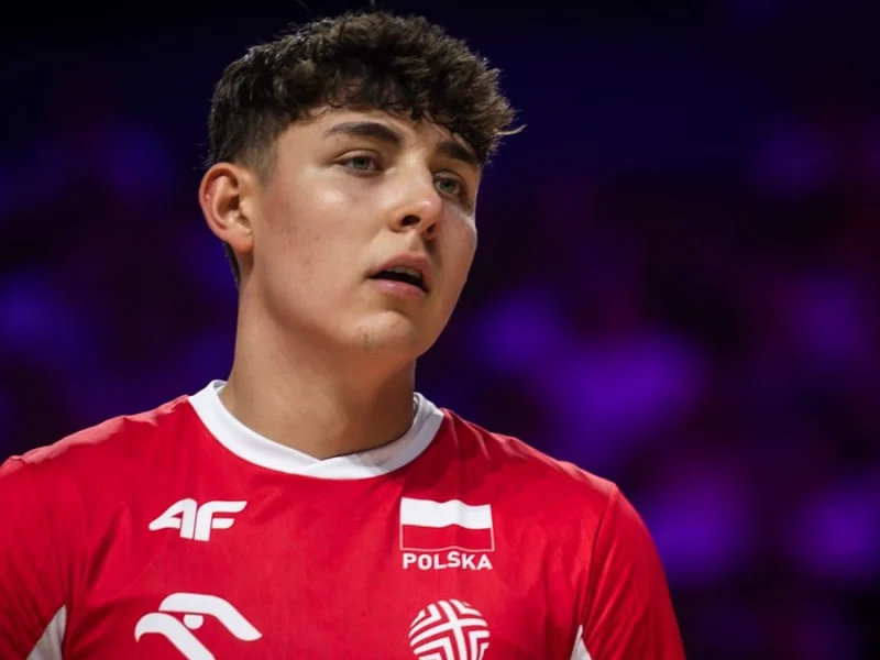 Jakub Nowak in Poland national team colors during the World Championship.