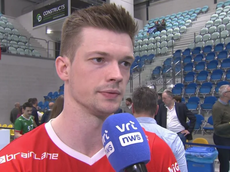 Jolan Cox speaking after a Greenyard Maaseik playoff match.