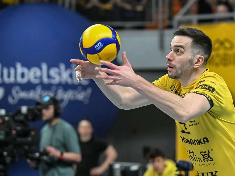 Marcin Komenda in action for BOGDANKA LUK Lublin.