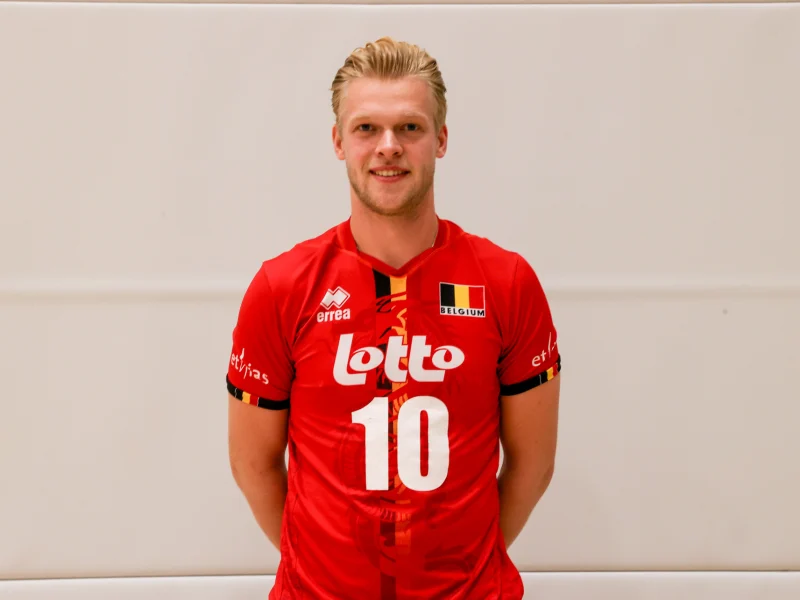 Mathijs Desmet in Belgium national team kit.