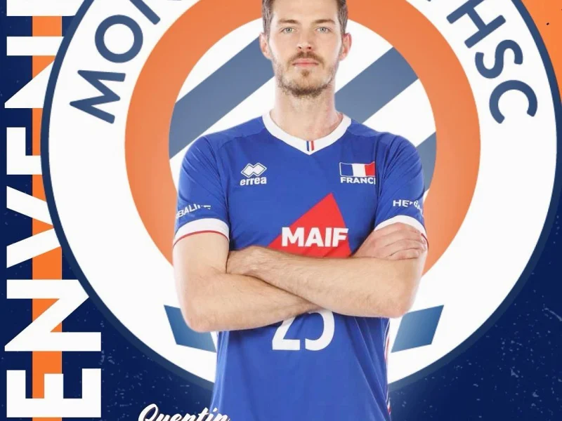 Quentin Jouffroy featured in Montpellier HSC Volley club graphics