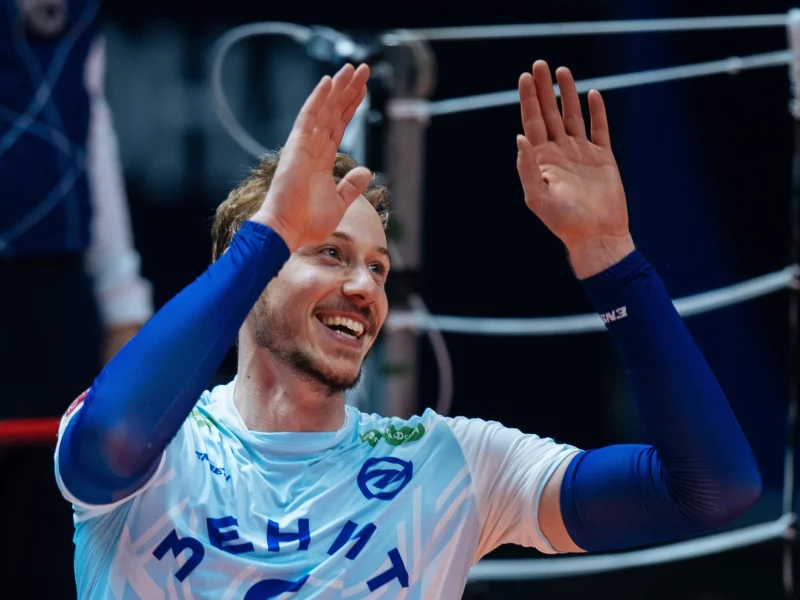 Sam Deroo celebrating for Zenit Kazan.