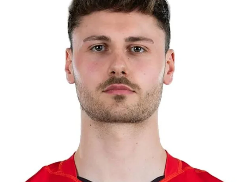 Samuel Fafchamps in the Belgium men's national volleyball team uniform.