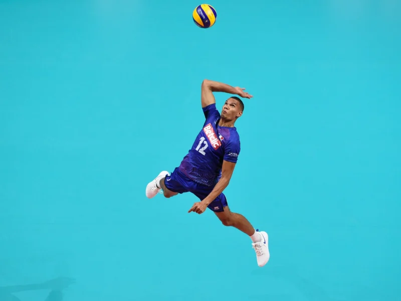 Stephen Boyer with France during EuroVolley competition