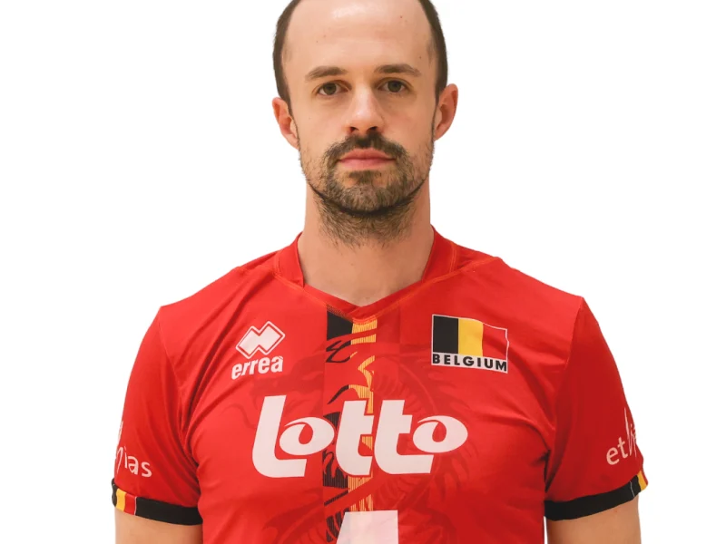Stijn D'Hulst in Belgium national team jersey number 4.