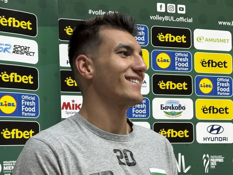 Stoil Palev during a Bulgaria national team media appearance.